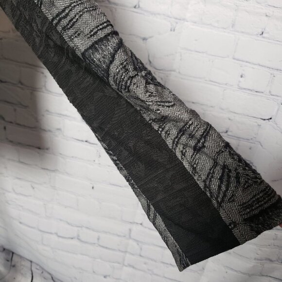 Vassalli Made in Italy designer Jacket Blazer size 14 Black Gray Herringbone - Picture 5 of 11